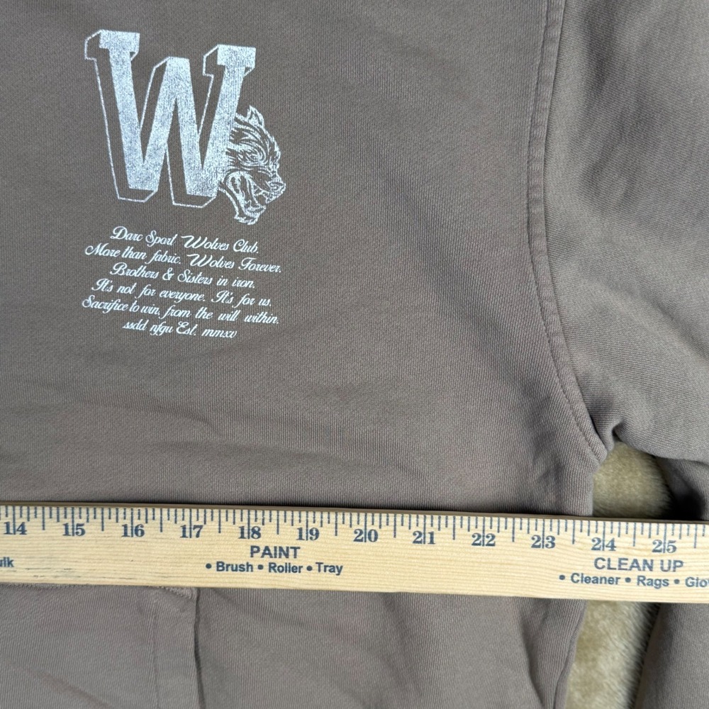 Darc Sport Our Mark Pierce Hoodie Taupe Wolves Club 2024 Mens L DSFH002-226-858 - Picture 7 of 10